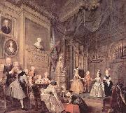 William Hogarth Theaterauffuhrung der Kinder im Hause des John Conduit oil painting reproduction
